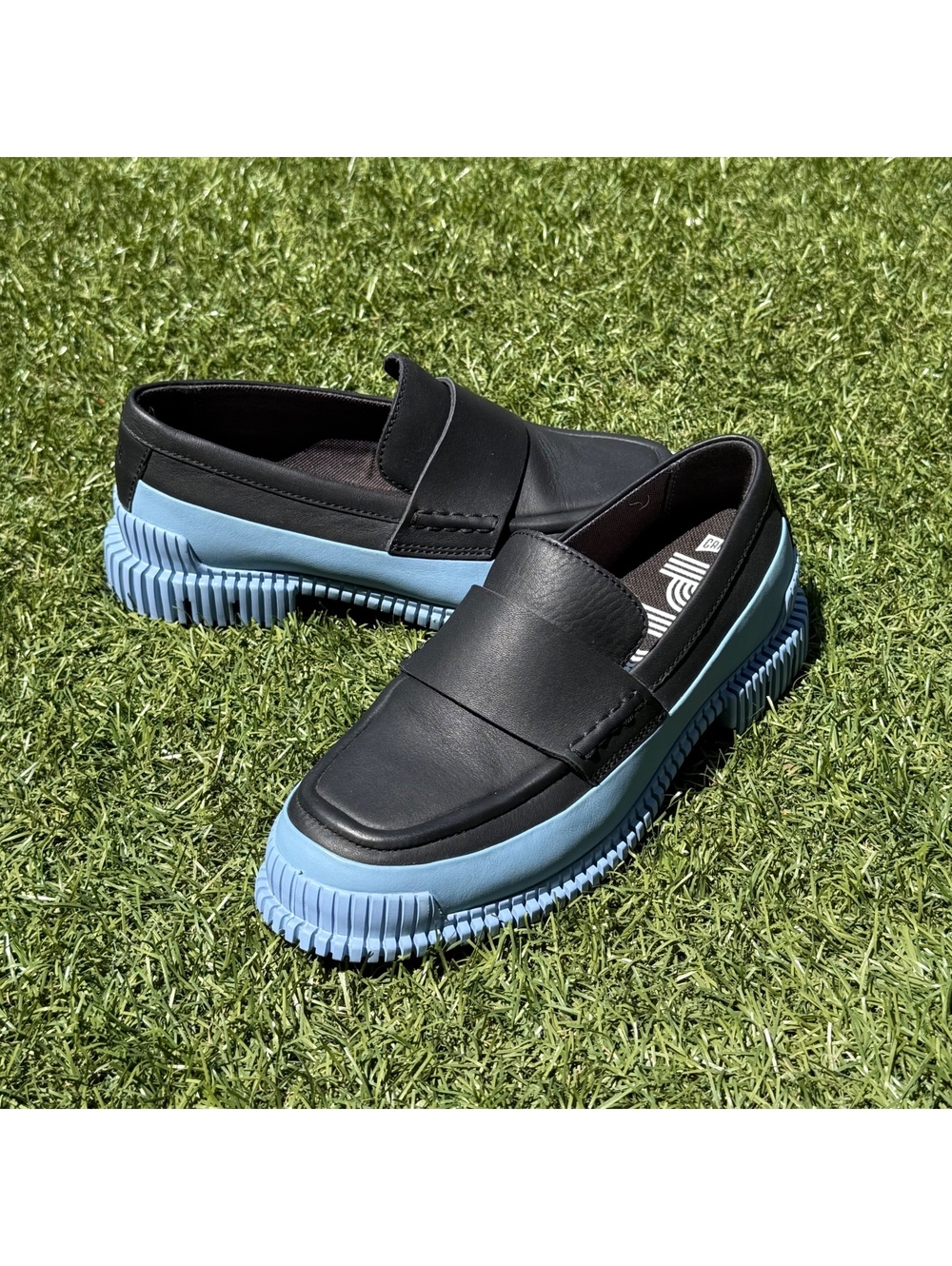 Camper Pix Loafers - Lt blue / black